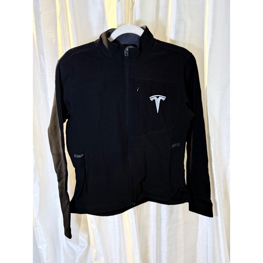 Fossa Tesla Softshell Jacket Women Small Black Embroidered Logo Full Zip